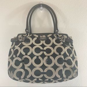 Coach Madison Op Art Kara Carryall Handbag